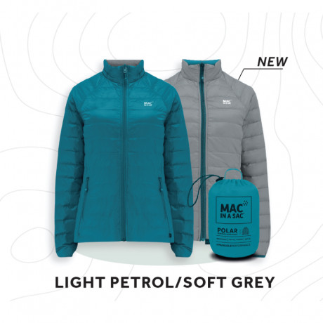 MAC Women's reversible down jacket - Polar (Light Petrol / Soft Grey) Ws