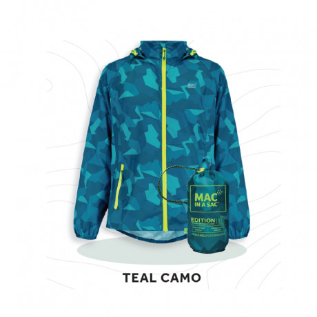 MAC Unisex packable and waterproof jacket - Edition 2 Teal Camo